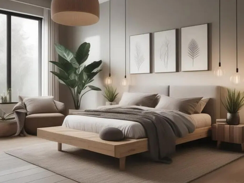 This image has an empty alt attribute; its file name is modern-organic-interior-design-style-bedroom-1024x768.jpg